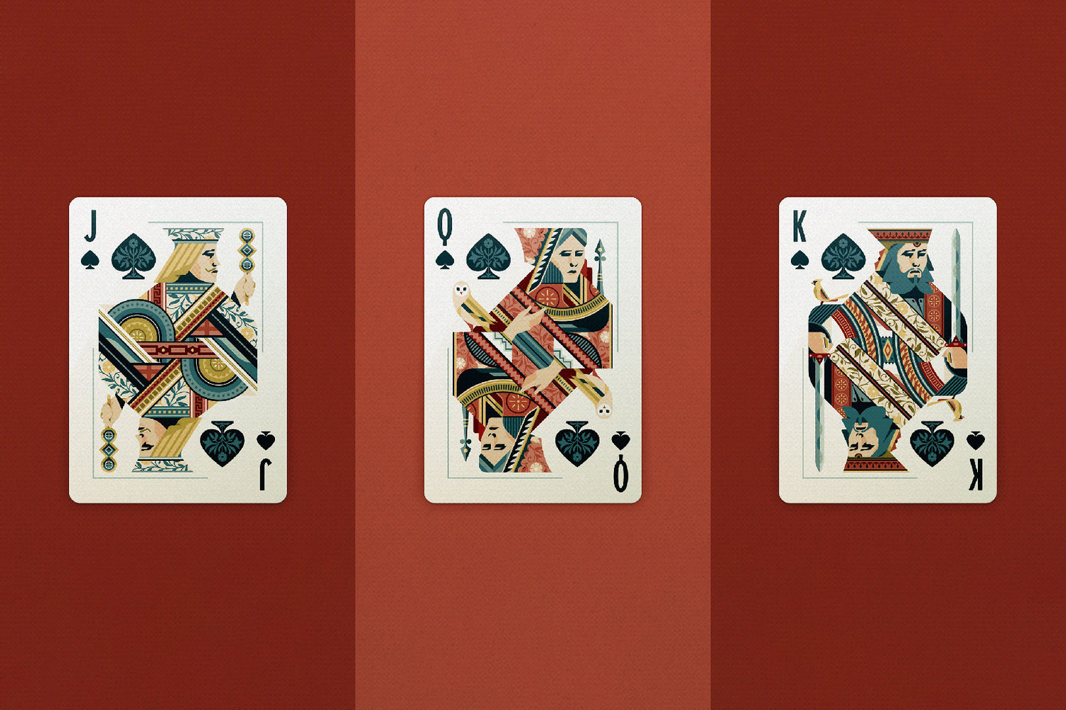 Bicycle Aviary Red & Green Playing Cards