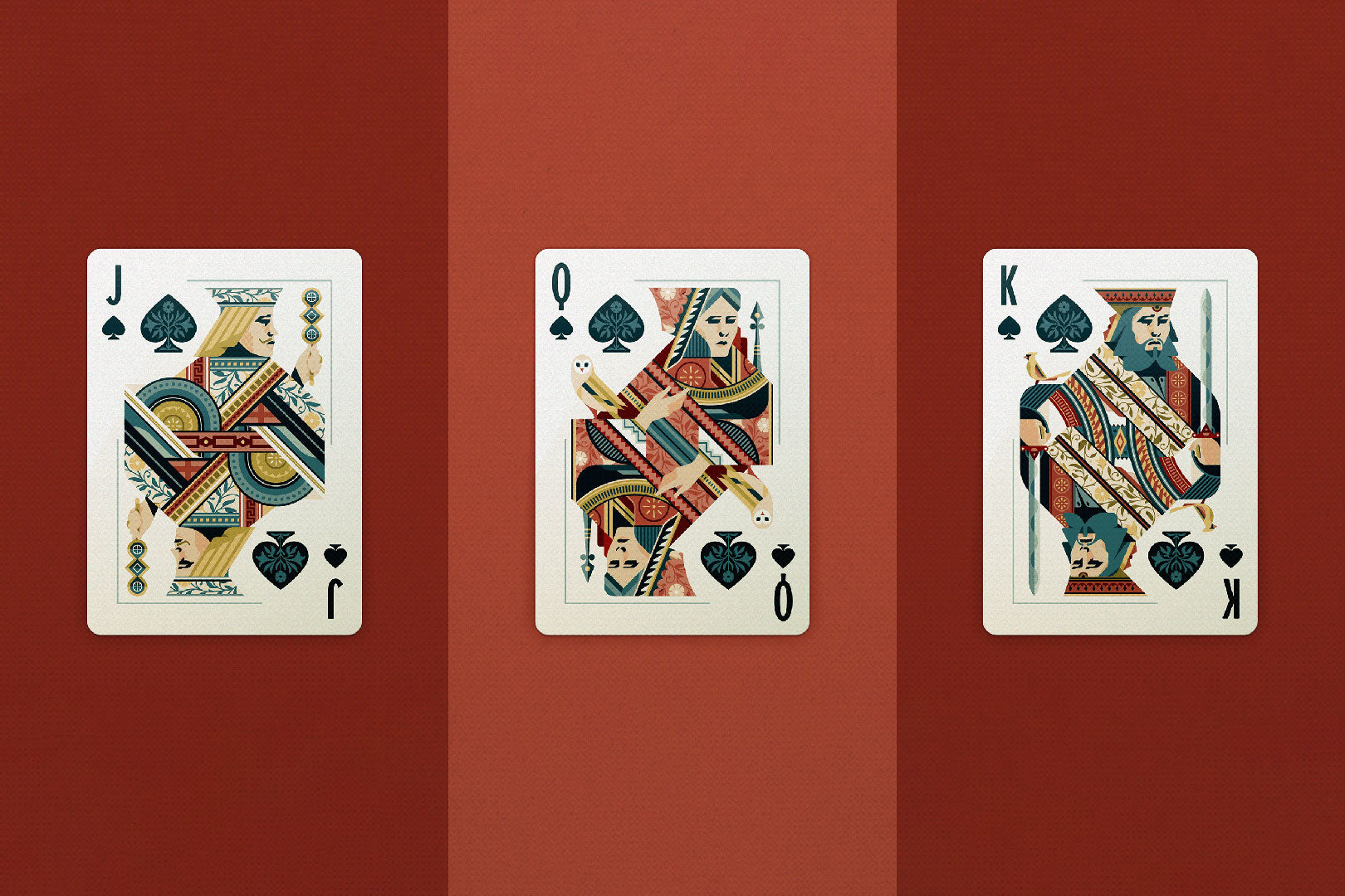 Bicycle Aviary Red & Green Playing Cards