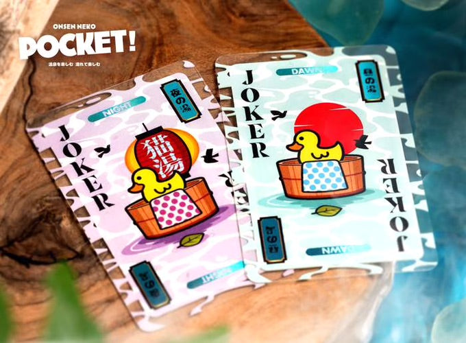 Onsen Neko POCKET Waterproof Travel-size Playing Cards Free Mini luggage