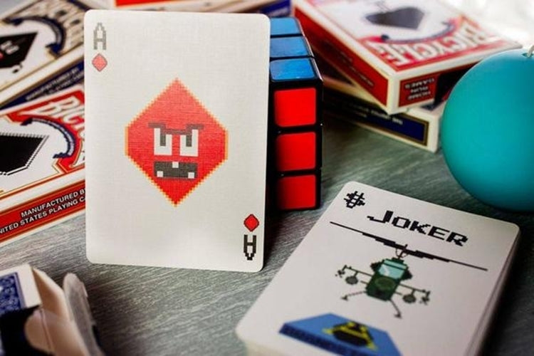 Bicycle 8-Bit Playing Cards Red + Blue Set