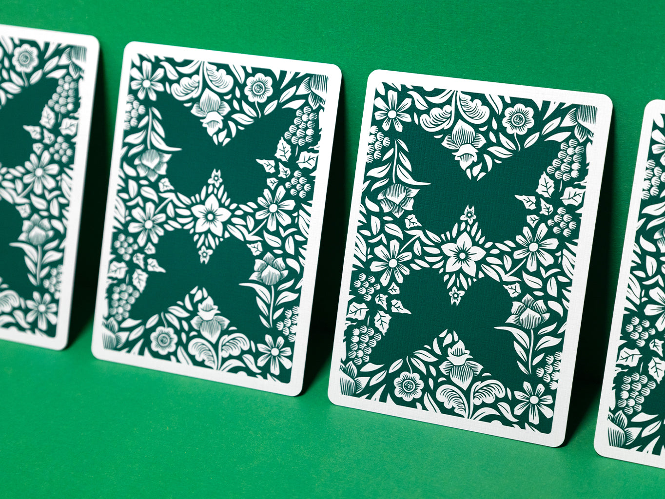 Butterfly Workers Edition Green Playing Cards