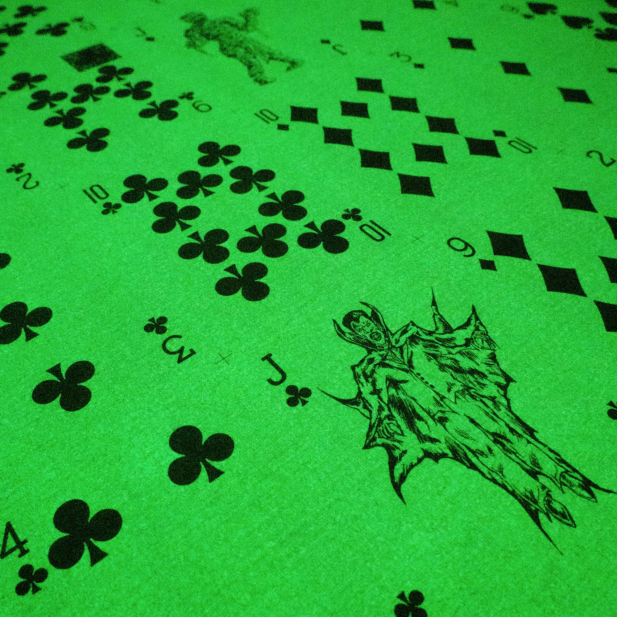 Cobweb Playing Cards Uncut Sheet - GLOW