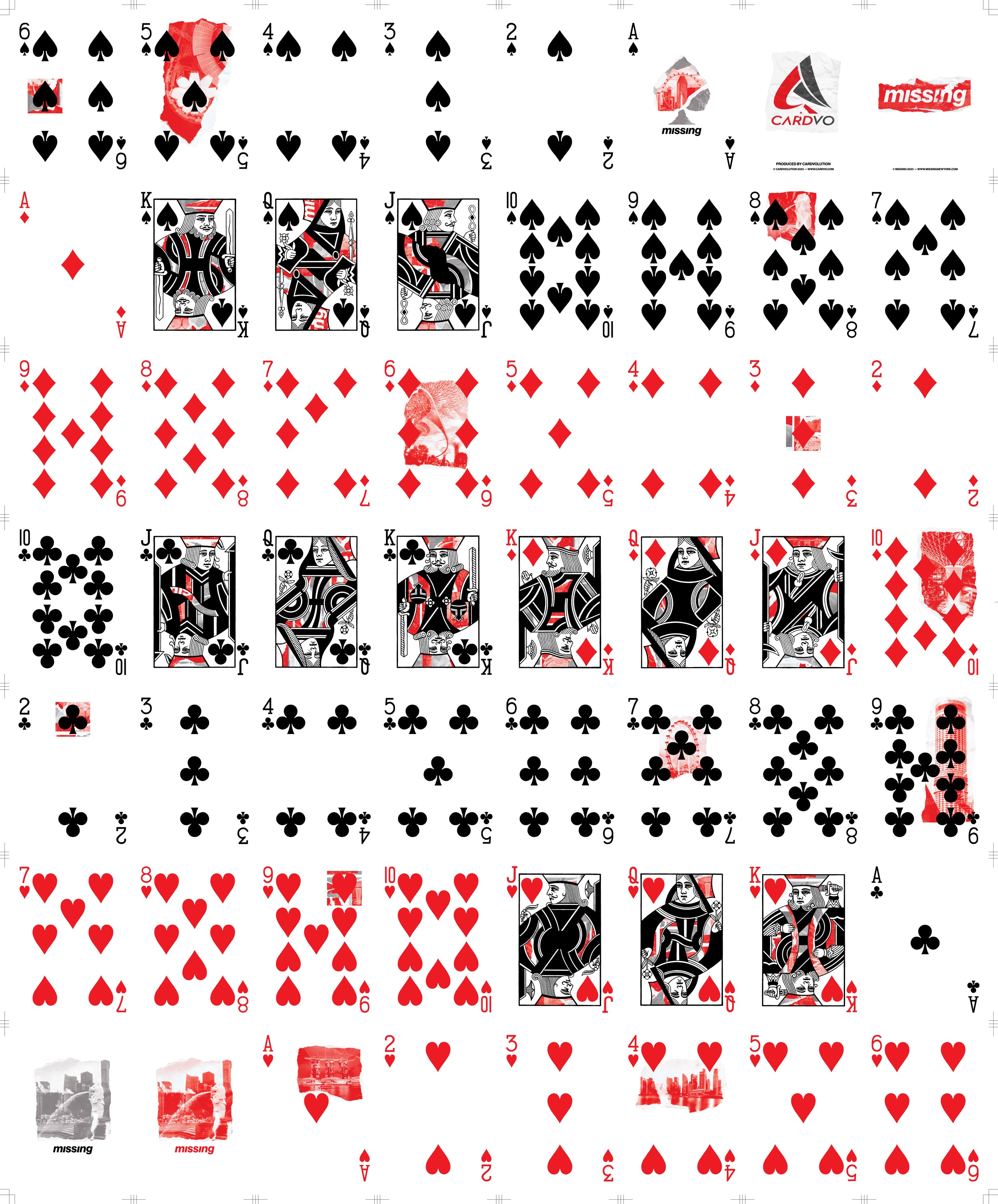 Collage Playing Cards - Singapore Edition Uncut Sheet + Deck