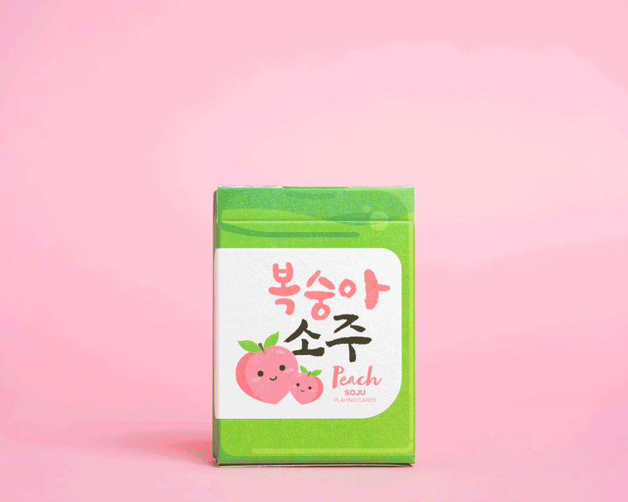 Peach SOJU Playing Cards