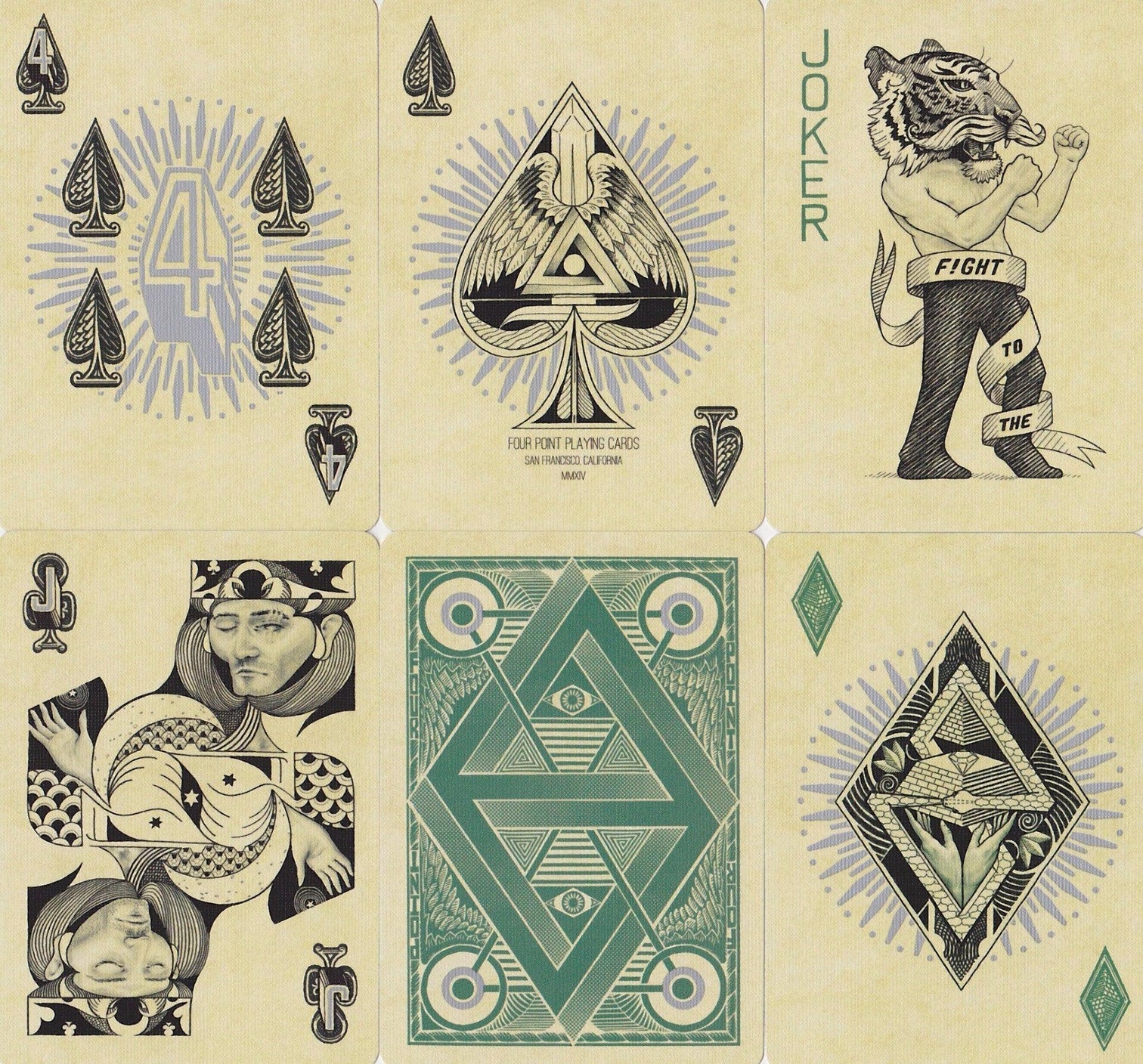 1st Edition White + Black (Mint) Four Point Playing Cards