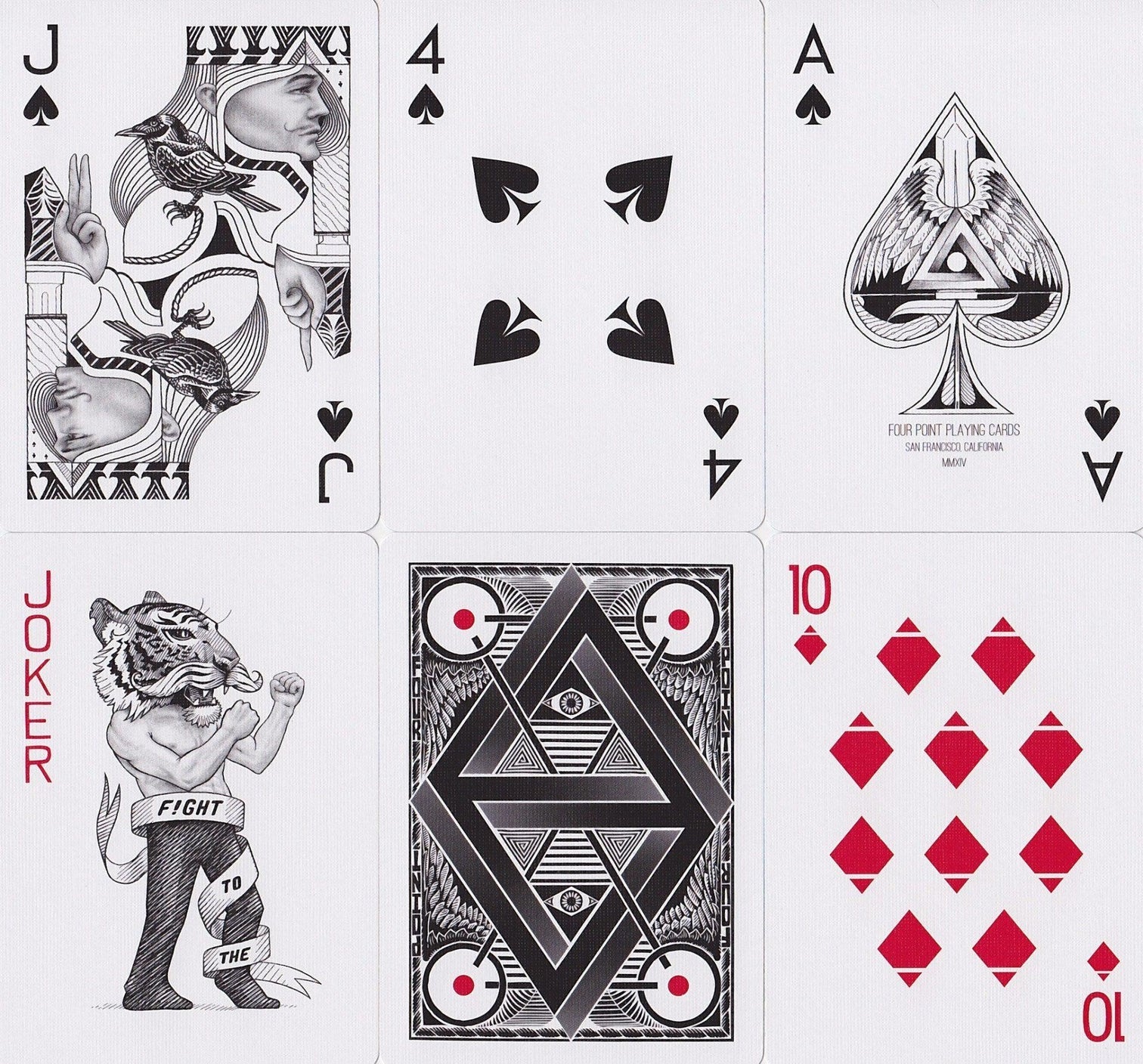 1st Edition White + Black (Mint) Four Point Playing Cards
