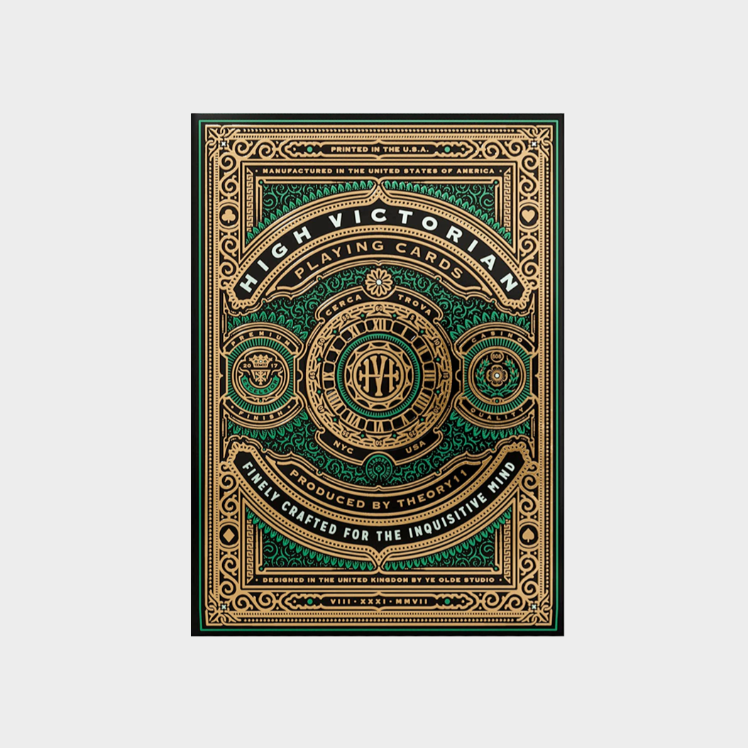 High Victorian Green Luxury Playing Cards