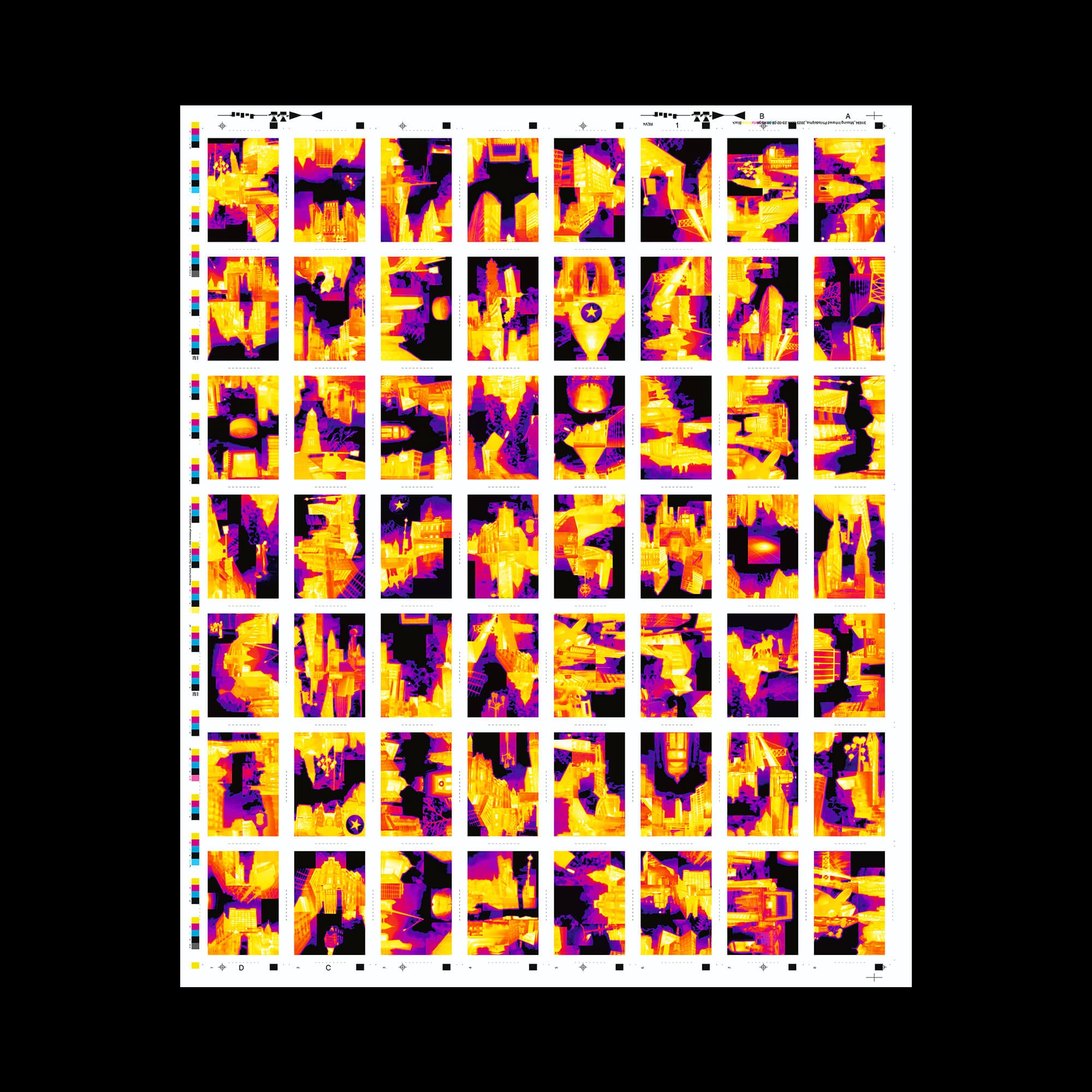 Infrared Philadelphia Playing Cards Uncut Sheet