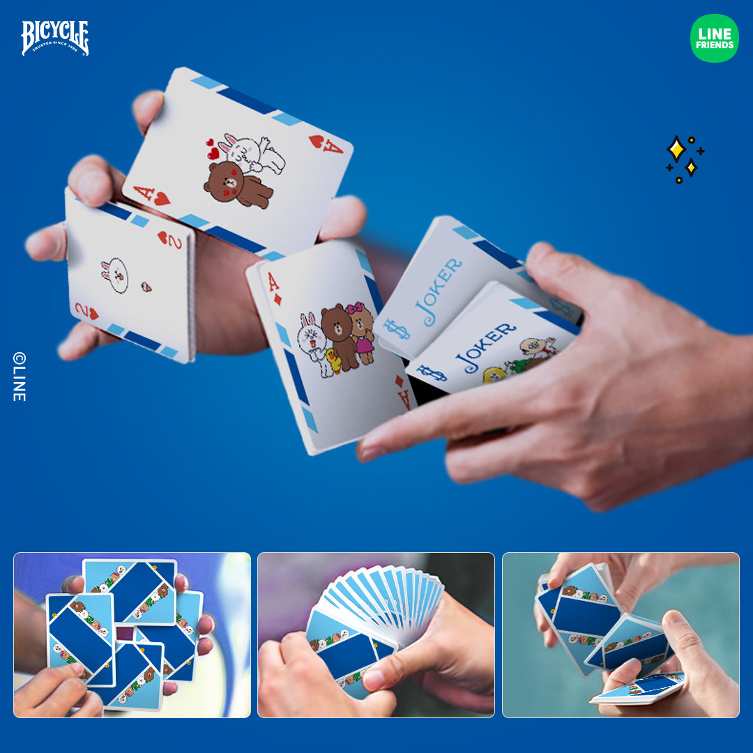 Bicycle Line Friends Family & Jungle Brown Playing Cards