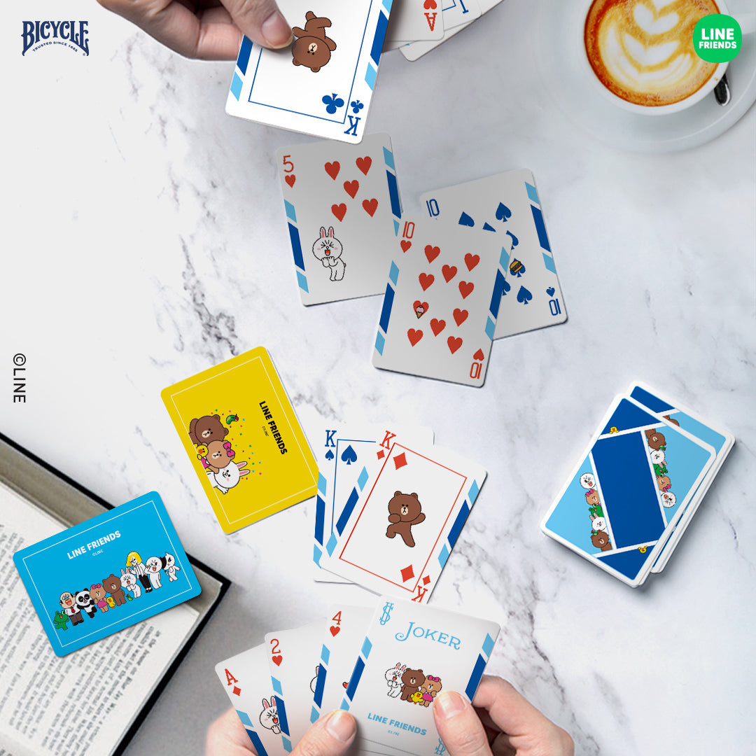Bicycle Line Friends Family & Jungle Brown Playing Cards