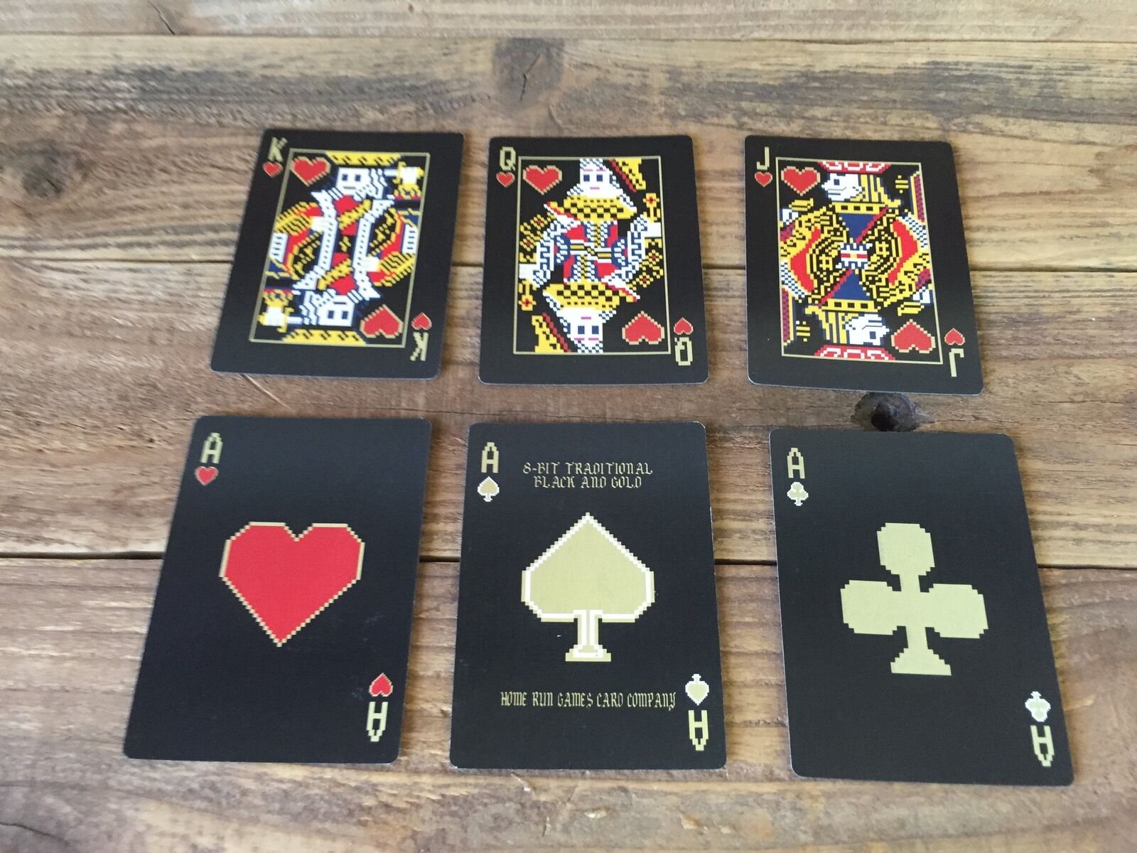 8-BIT Traditional Gold + Green Playing Cards Set