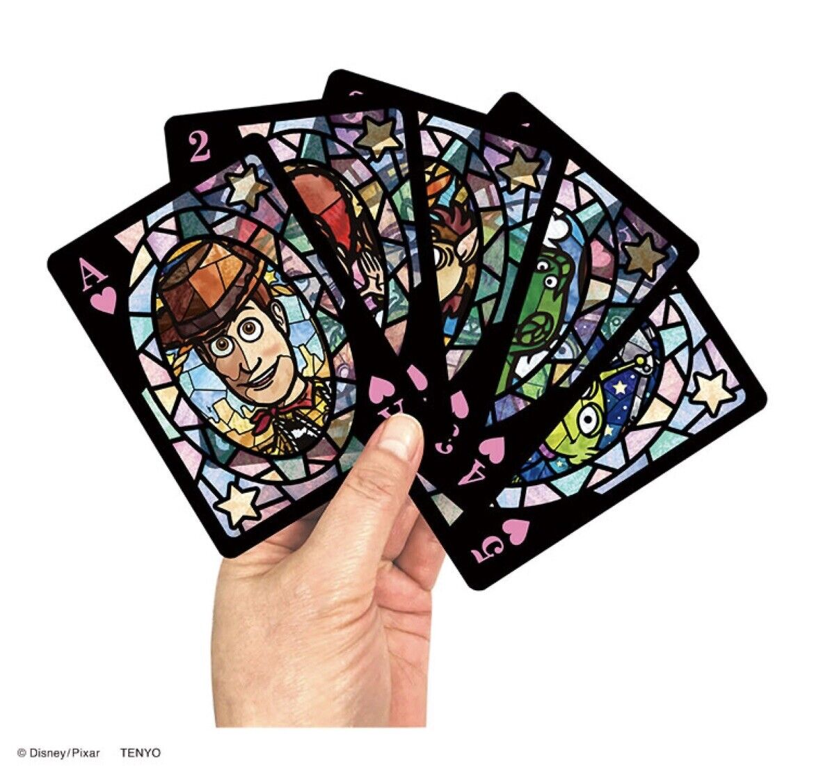 Disney Tokyo Japan Pixar Characters Stained Glass Playing Cards