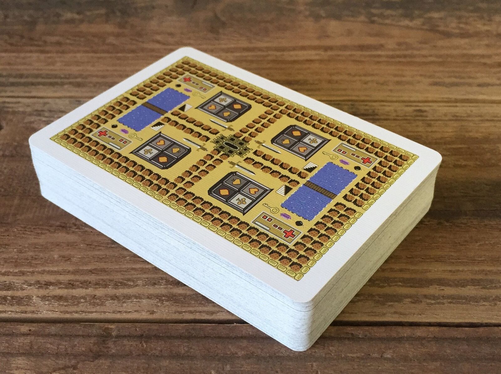 Bicycle 8-Bit Pixelated Limited Gold Playing Cards