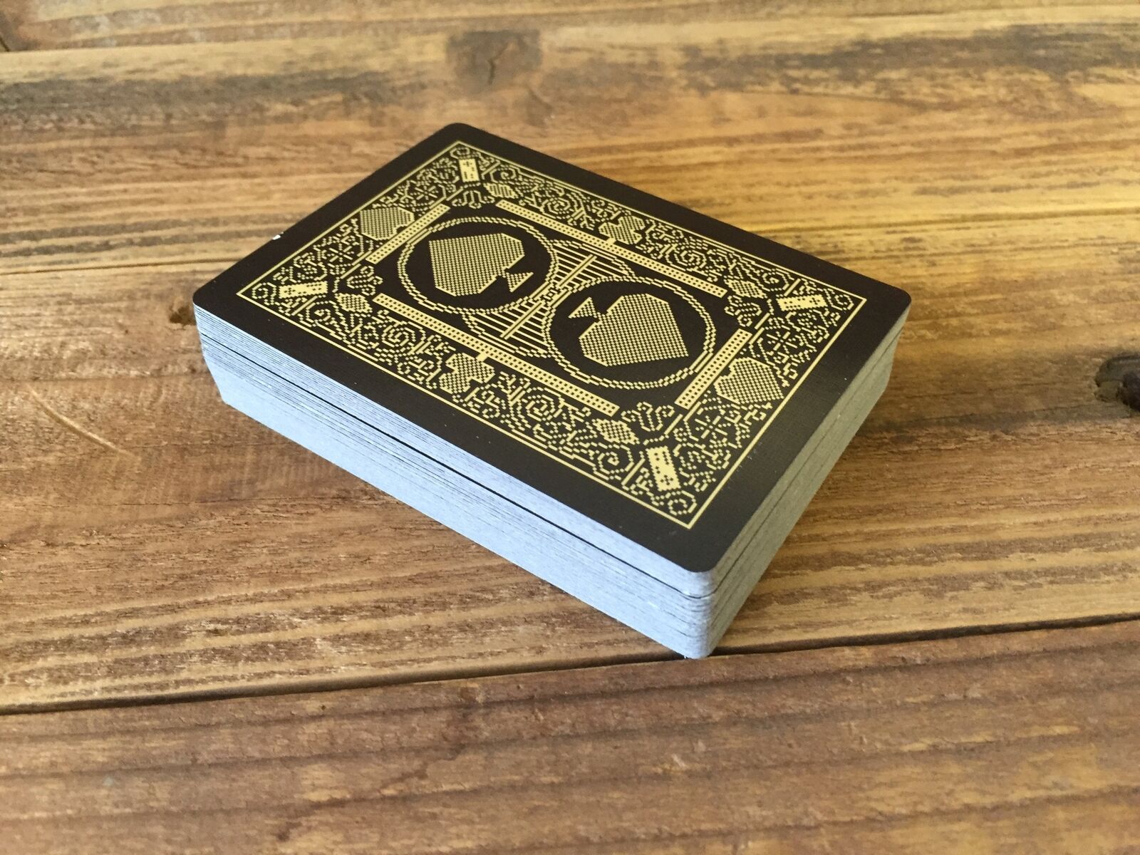 8-BIT Traditional Gold + Green Playing Cards Set