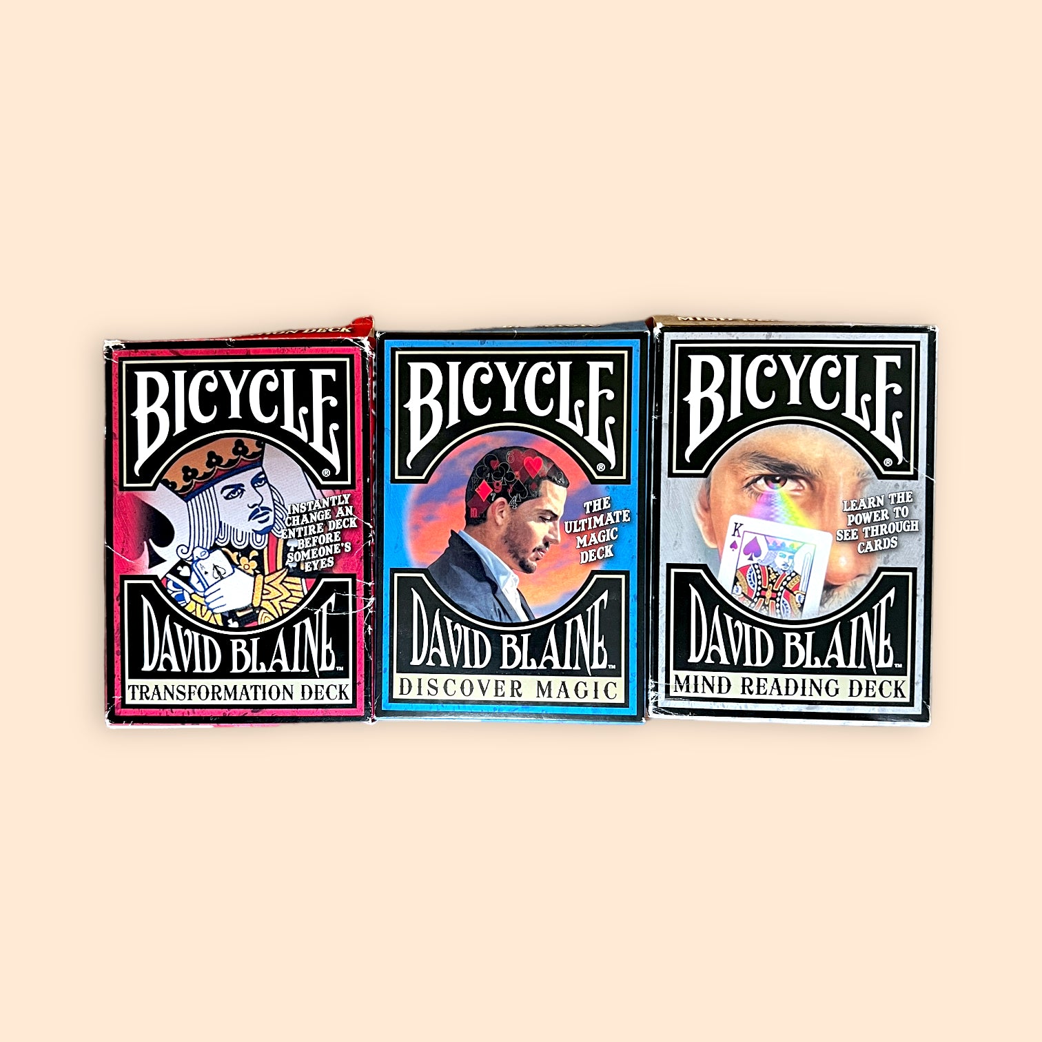 David Blaine Bicycle Discover Magic Mind Reading Transformation Playing Cards Set