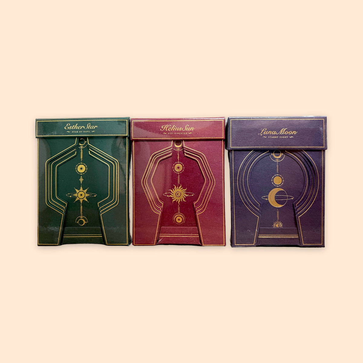 Violet Luna Moon + Helius Sun + Esther Star Standard + Deluxe Playing Cards Set