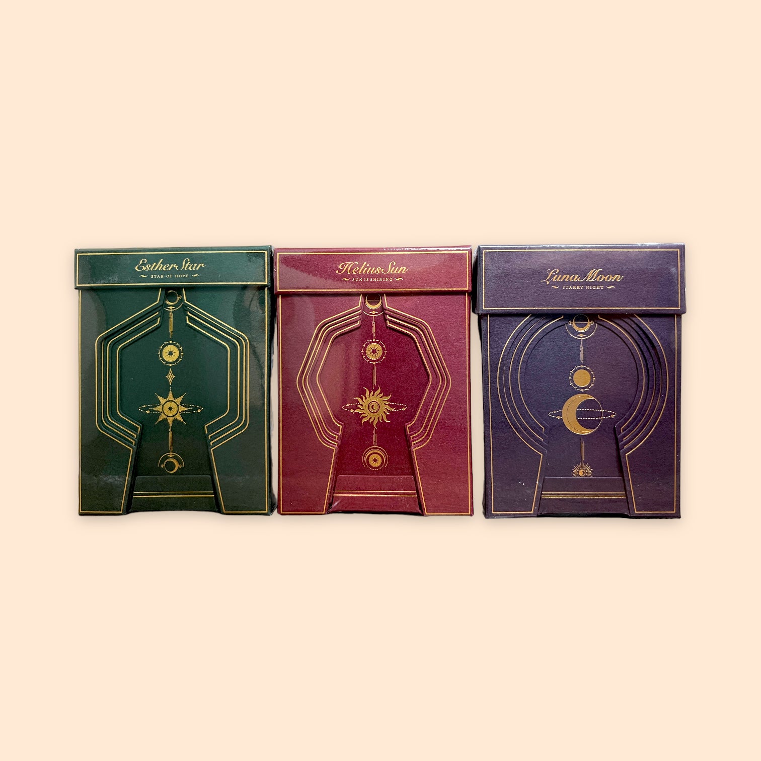 Violet Luna Moon + Helius Sun + Esther Star Standard + Deluxe Playing Cards Set