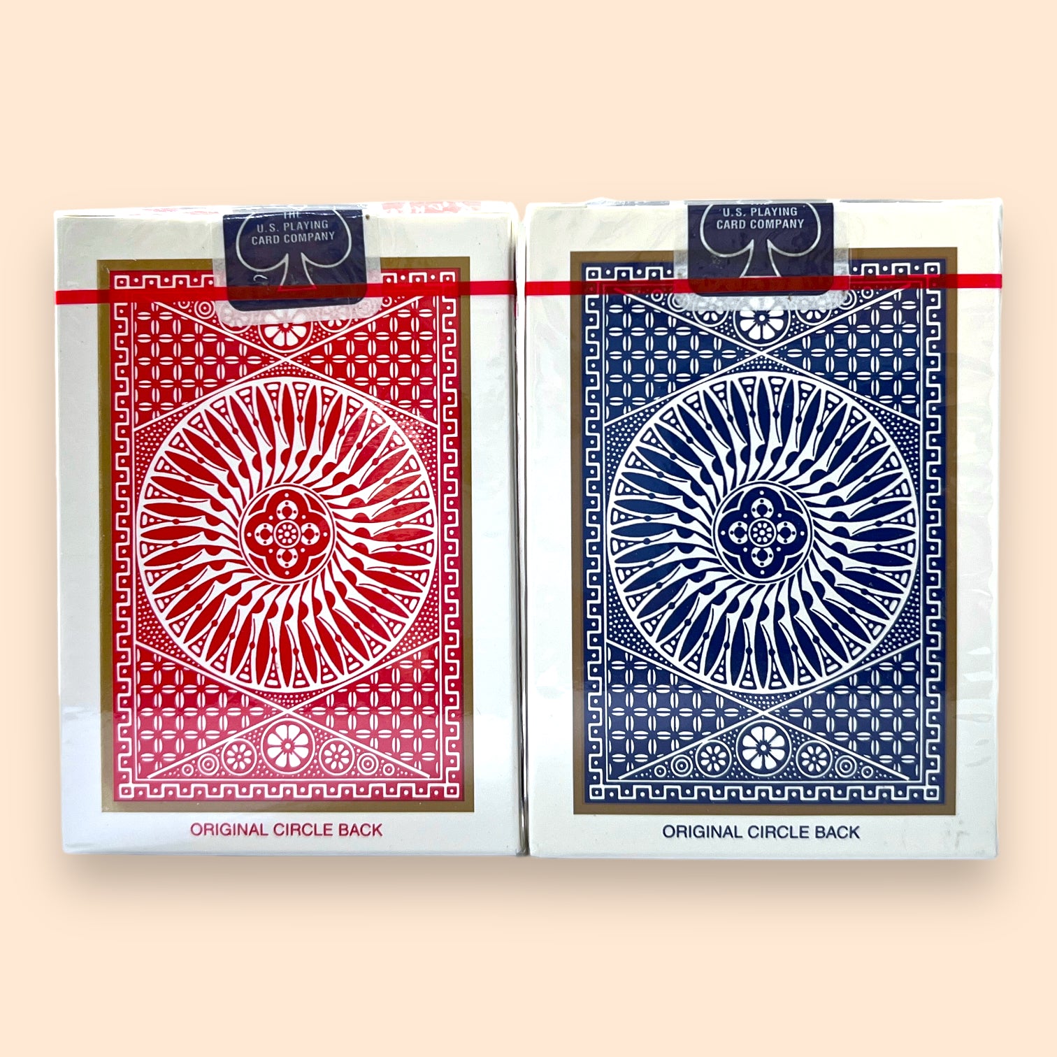 Tally-Ho Mr. Maeda Red & Blue Gold Border Playing Cards