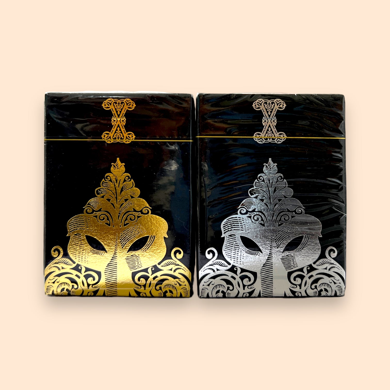 Venexiana Dark Revealed & Masked Gold & Silver Playing Cards