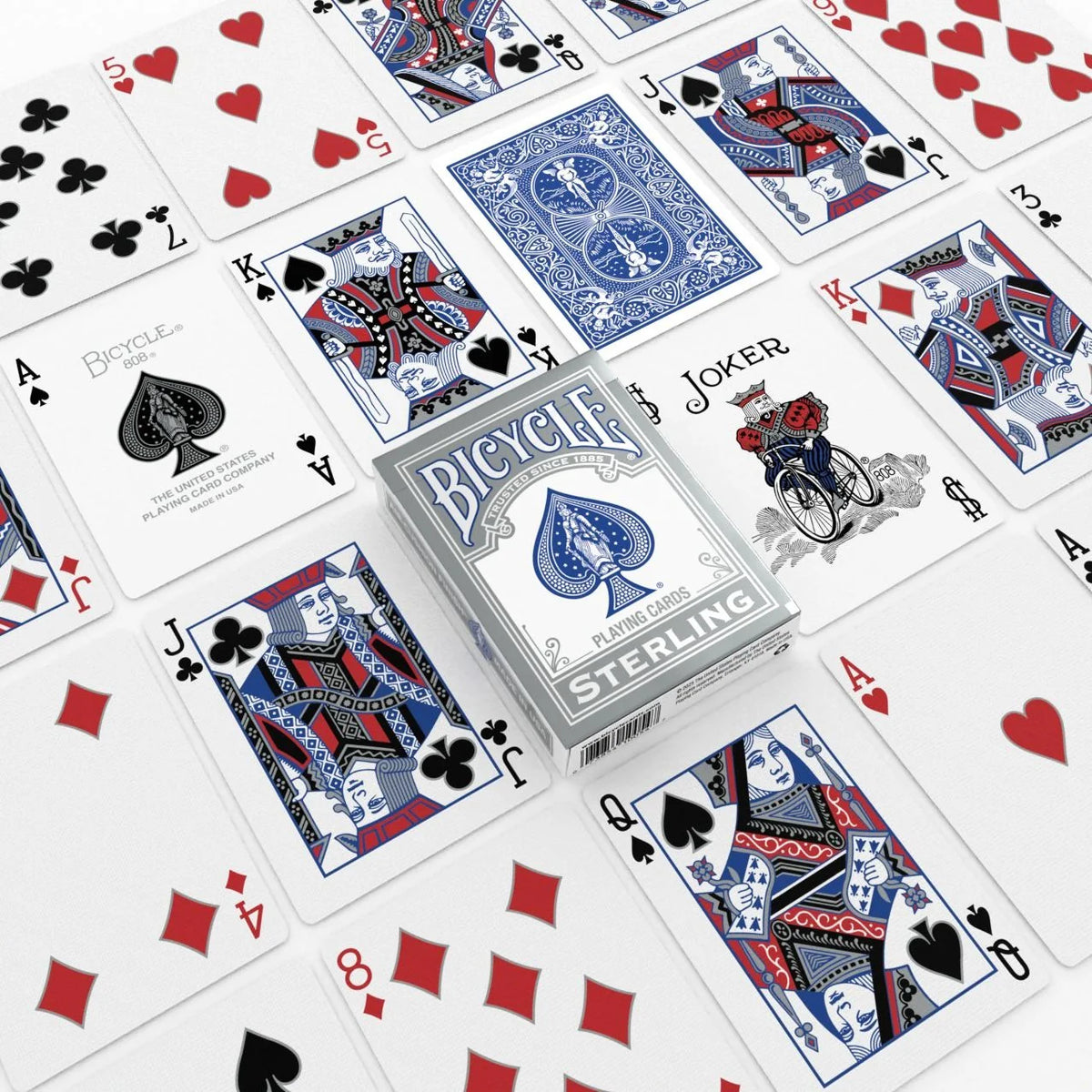 Bicycle Sterling Playing Cards – Red or Blue