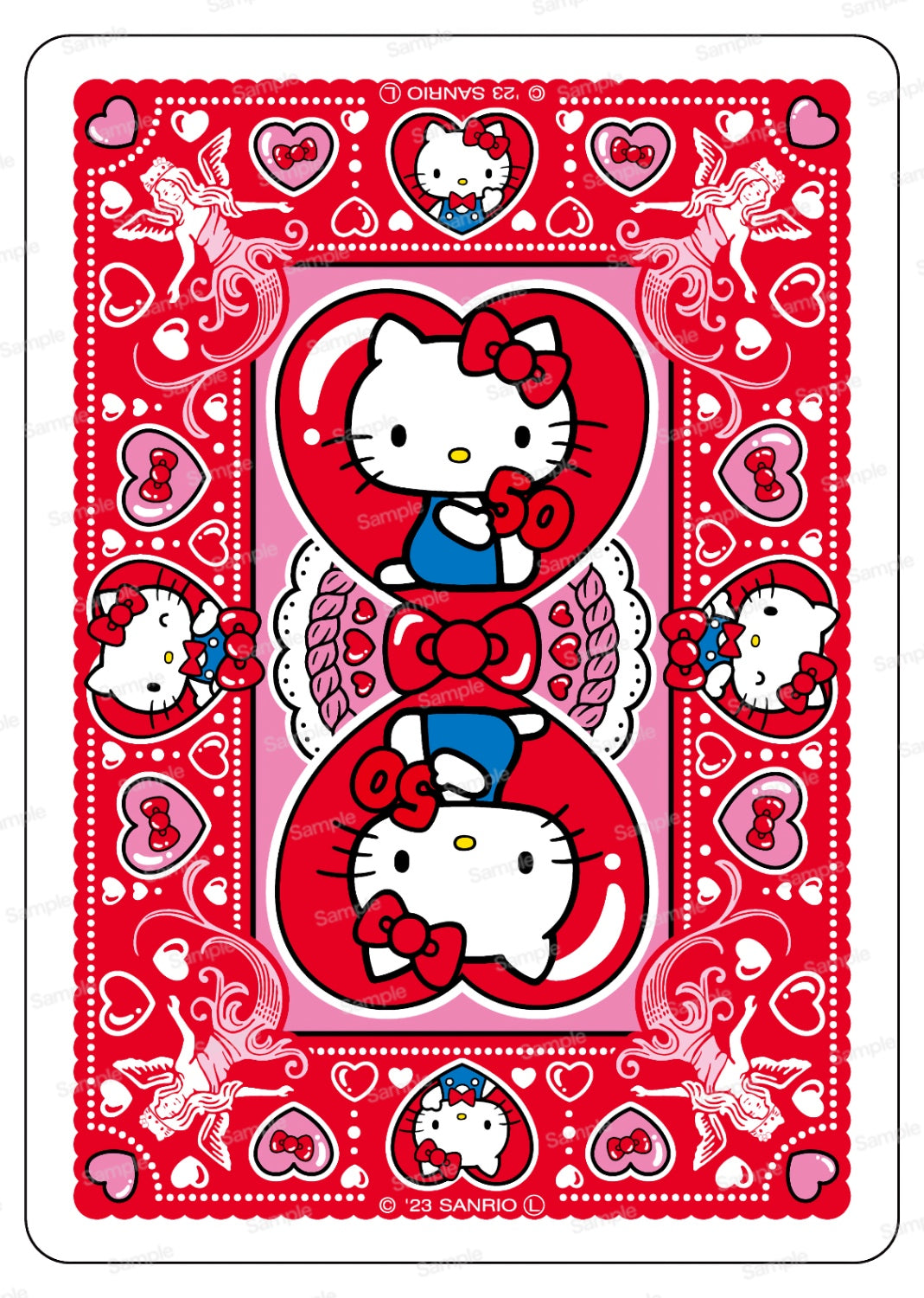 Bicycle Hello Kitty 50th Anniversary Red Playing Cards Sanrio