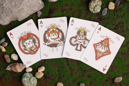 Samurai Otter Playing Cards - Bushido Edition (Scarlet) Playing Cards