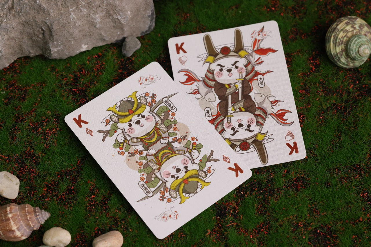 Samurai Otter Playing Cards - Bushido Edition (Scarlet) Playing Cards