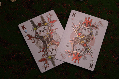 Samurai Otter Playing Cards - Bushido Edition (Scarlet) Playing Cards