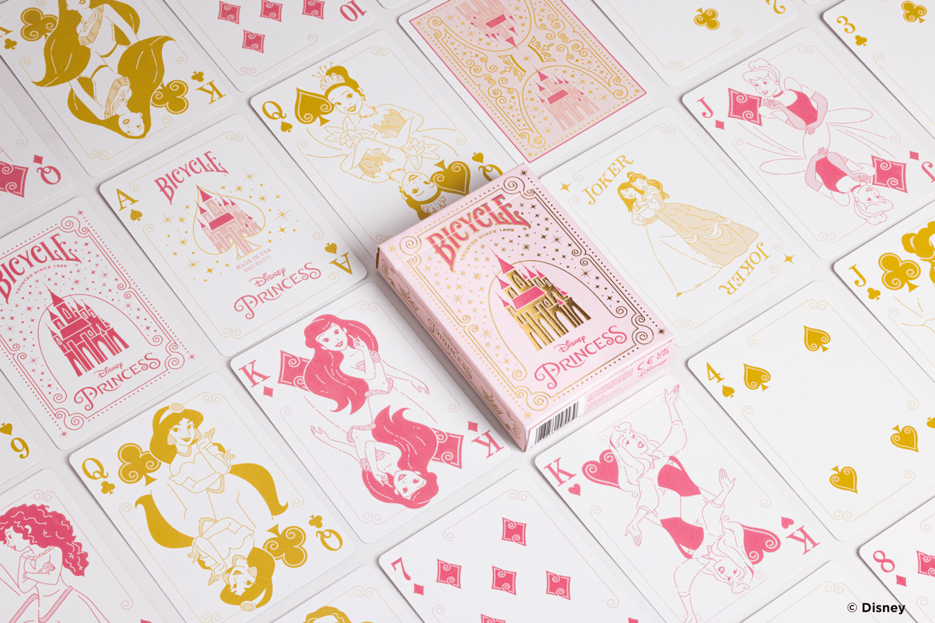 Disney Princess Inspired Playing Cards by Bicycle- Pink