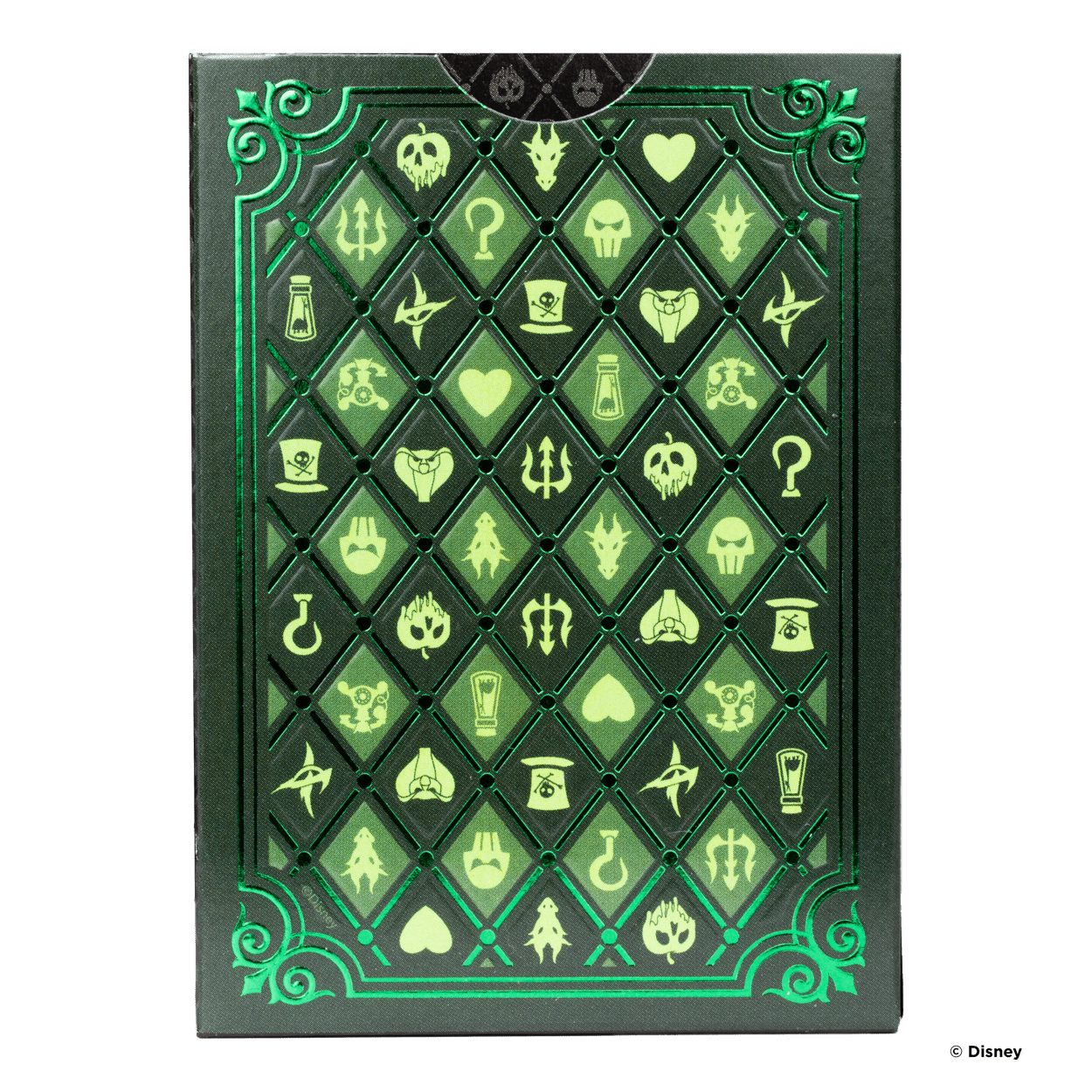 Disney Villains Inspired Playing Cards by Bicycle Green &amp; Purple