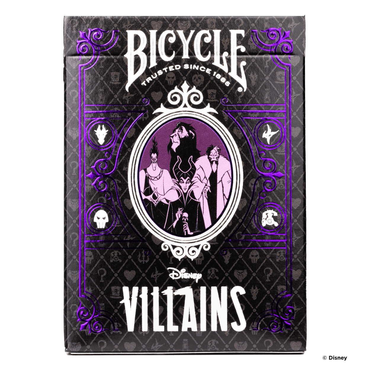 Disney Villains Inspired Playing Cards by Bicycle Green &amp; Purple