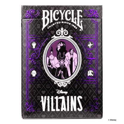 Disney Villains Inspired Playing Cards by Bicycle Green &amp; Purple