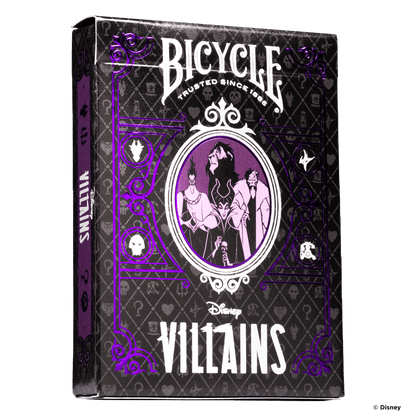 Disney Villains Inspired Playing Cards by Bicycle Green &amp; Purple