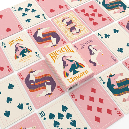 Bicycle Unicorn Pink Playing Cards