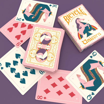 Bicycle Unicorn Pink Playing Cards