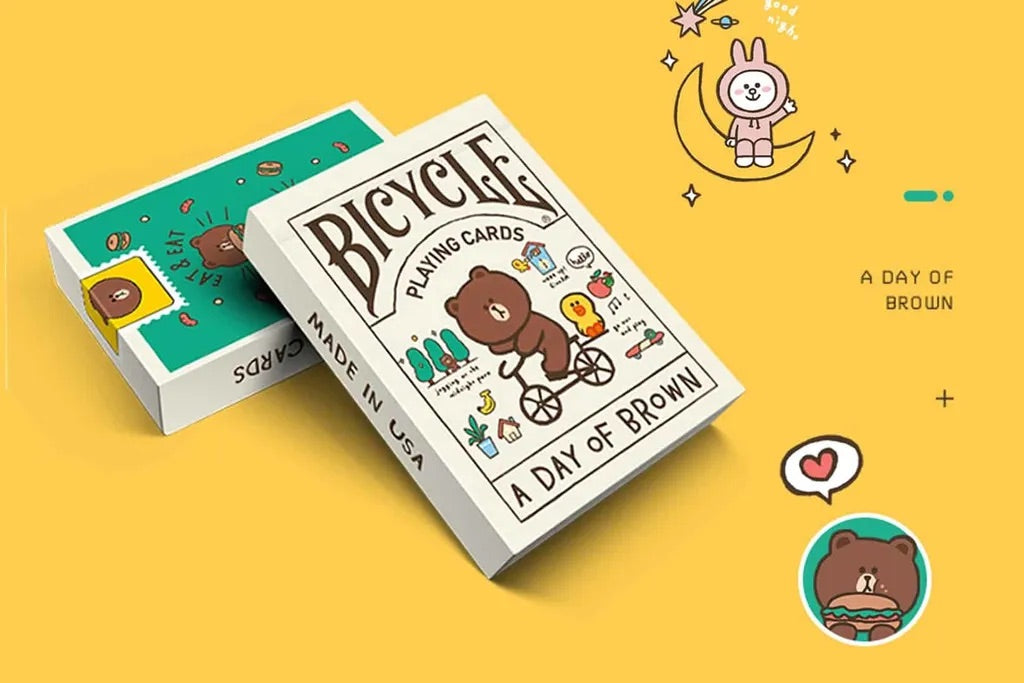 Bicycle x LINE FRIENDS A Day Of Brown and Doodle Playing Cards