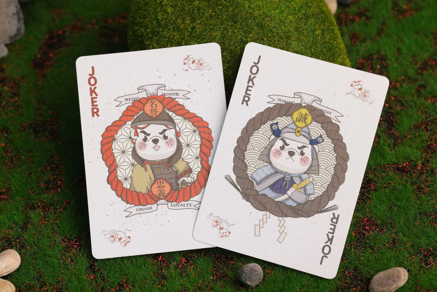 Samurai Otter Hono Red &amp; Mizu Blue Edition Playing Cards