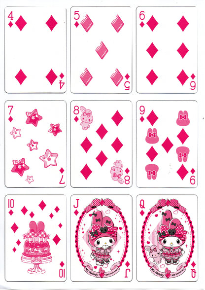 Bicycle My Melody 50th Anniversary and Kuromi 20th Anniversary Playing Cards by Sanrio