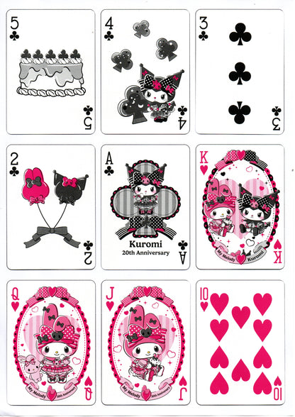 Bicycle My Melody 50th Anniversary and Kuromi 20th Anniversary Playing Cards by Sanrio