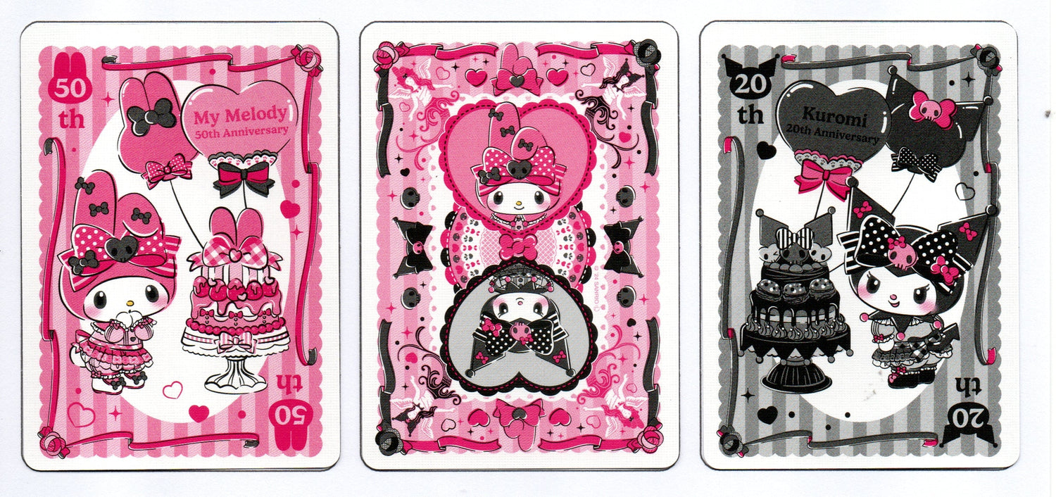 Bicycle My Melody 50th Anniversary and Kuromi 20th Anniversary Playing Cards by Sanrio