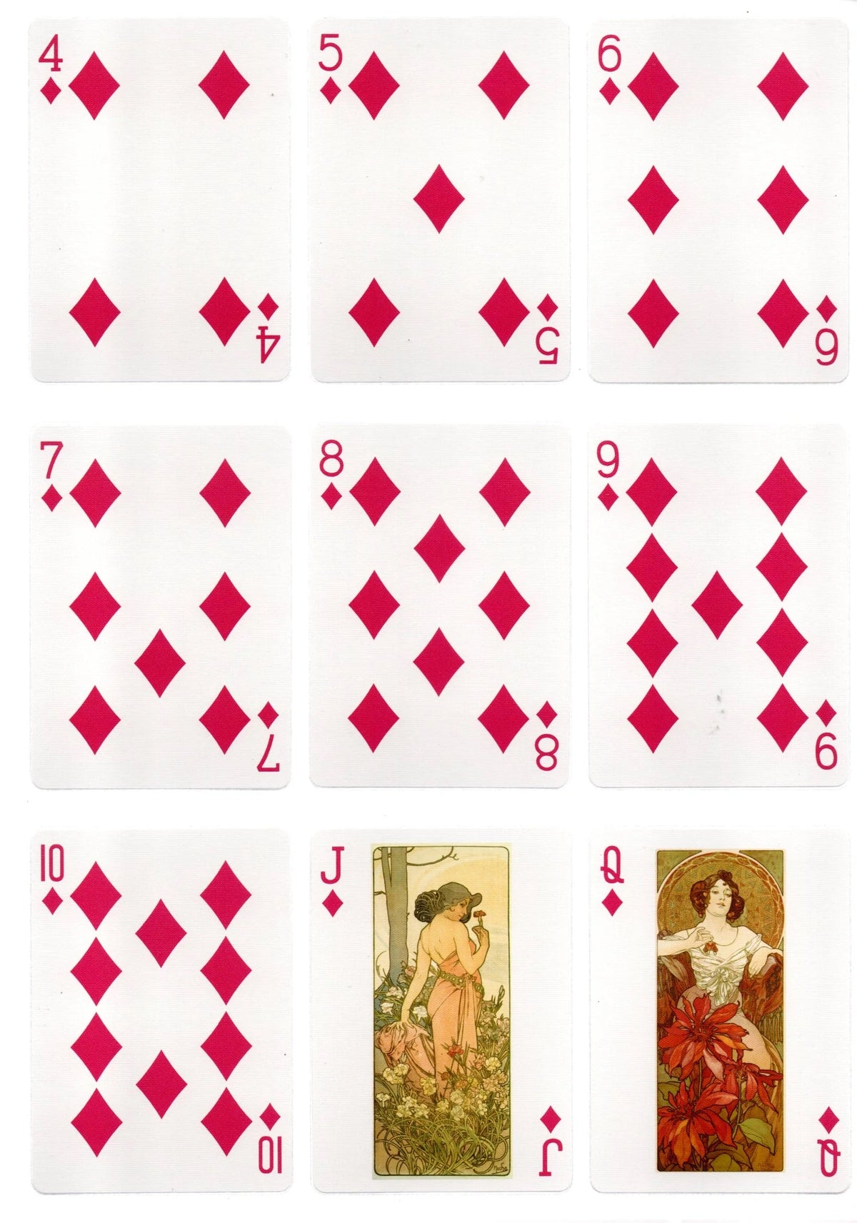 Bicycle Mucha Playing Cards by Alfons Mucha