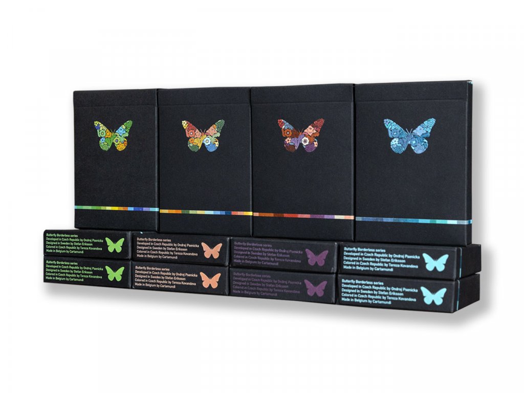Butterfly Seasons Spring Summer Autumn Winter Marked Playing Cards by Ondrej Psenicka