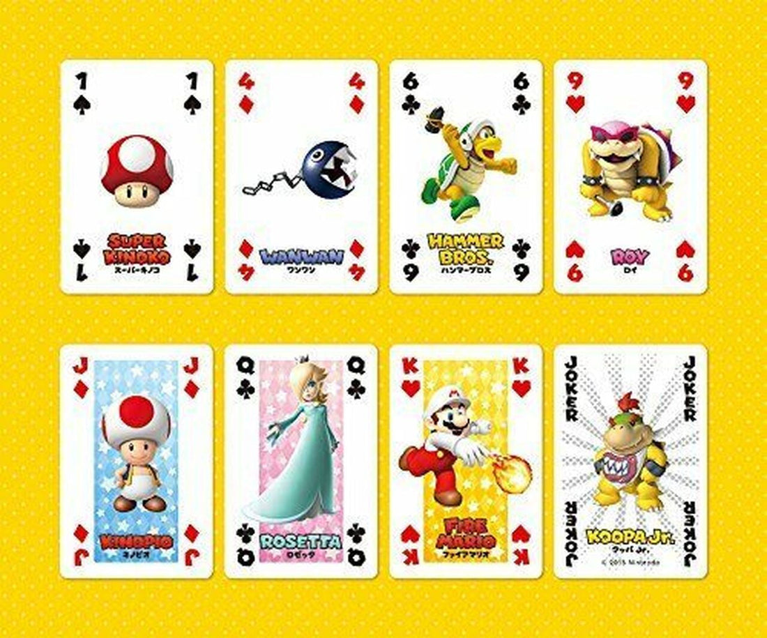 Mario Playing Cards Set Character Illustrations Nintendo Japan