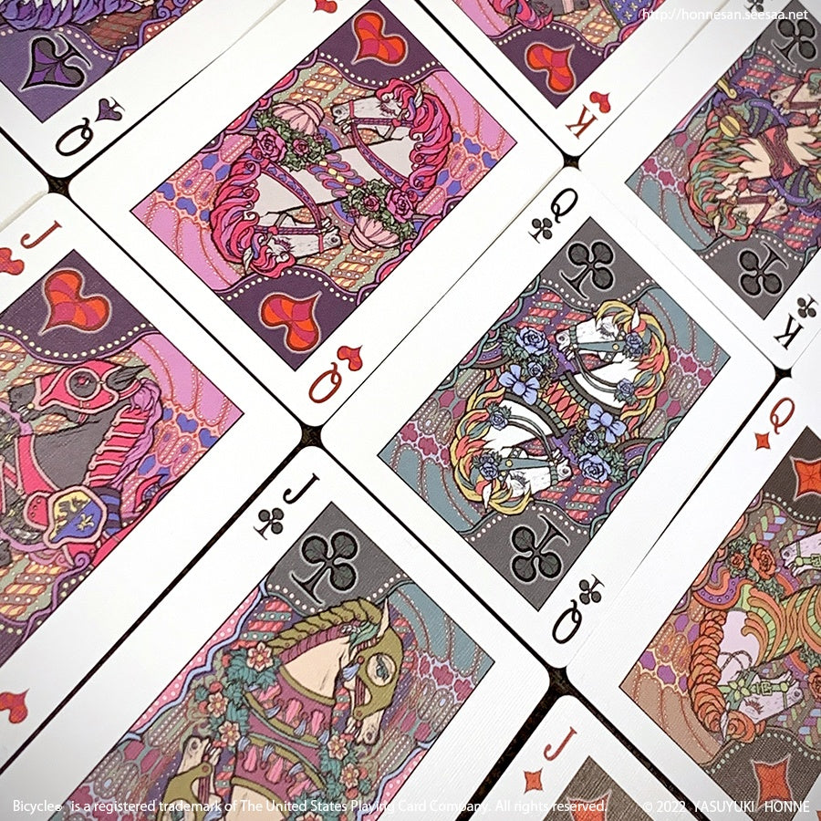 Bicycle Elegant Carousel Scarlet Red Playing Cards [FREE GOODIES]