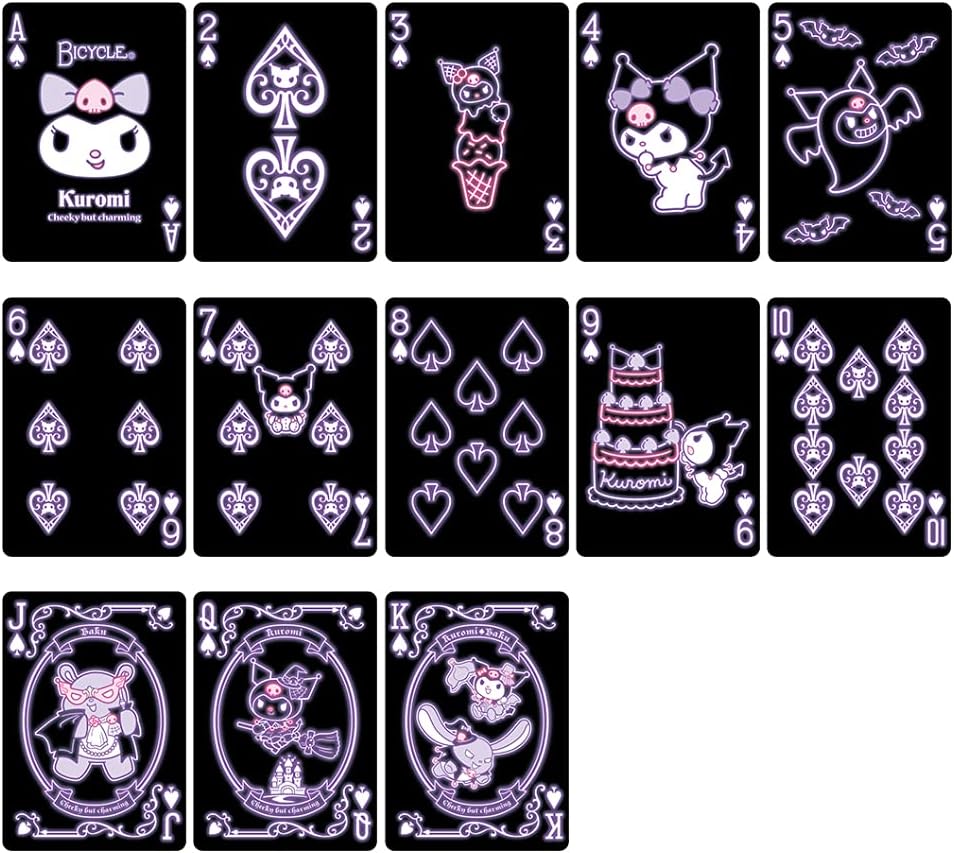 Bicycle Kuromi Playing Cards, US version, Sanrio