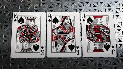 Bicycle Rider Back Crimson Luxe Red Playing Cards