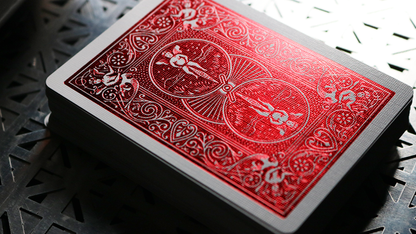 Bicycle Rider Back Crimson Luxe Red Playing Cards