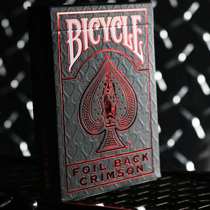 Bicycle Rider Back Crimson Luxe Red Playing Cards