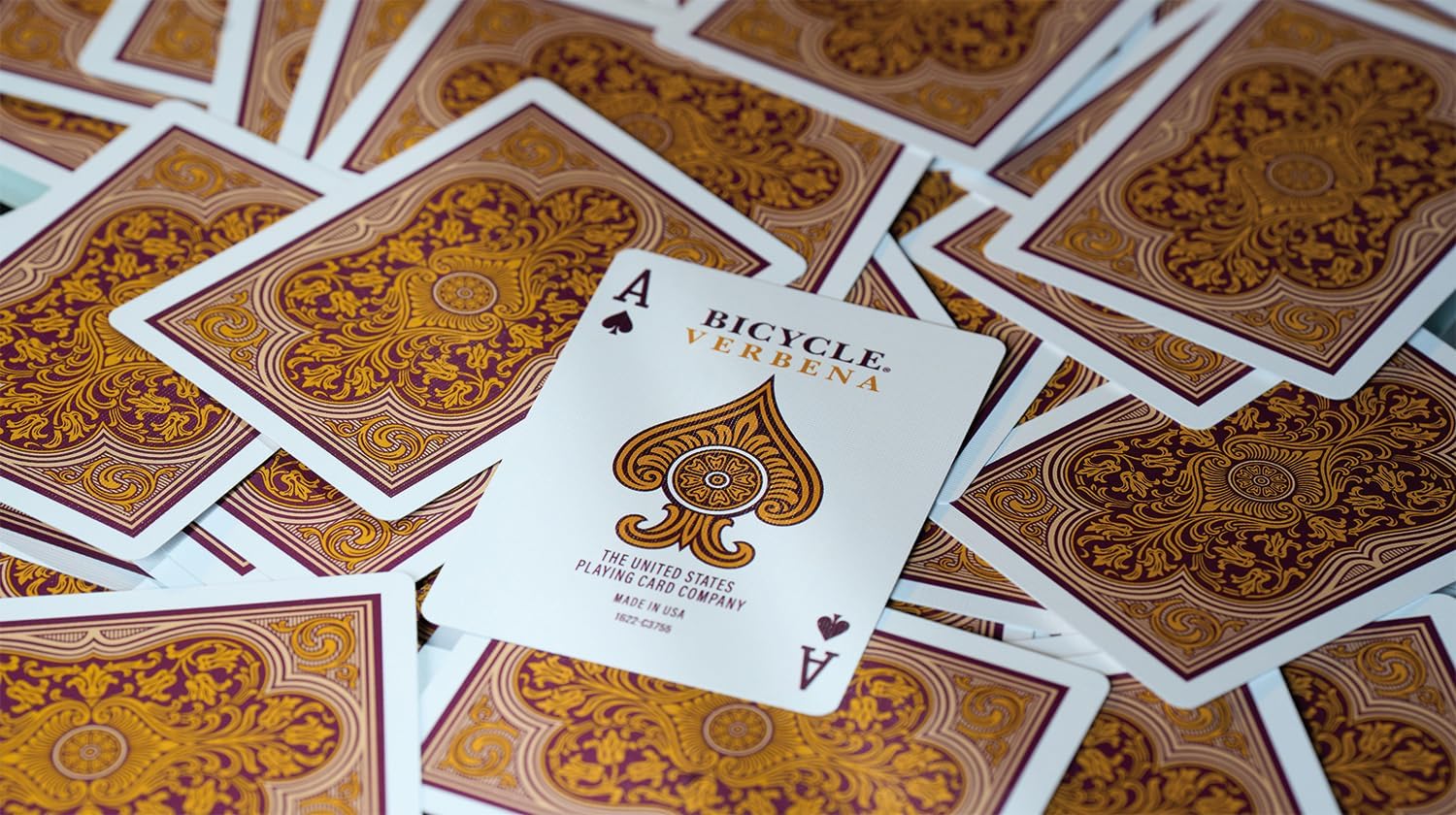 Bicycle Verbena Floral Premium Gold Foil Playing Cards
