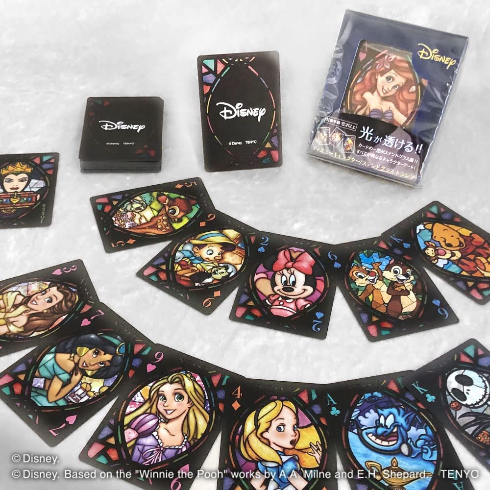 Disney Tokyo Japan Characters Stained Glass Playing Cards